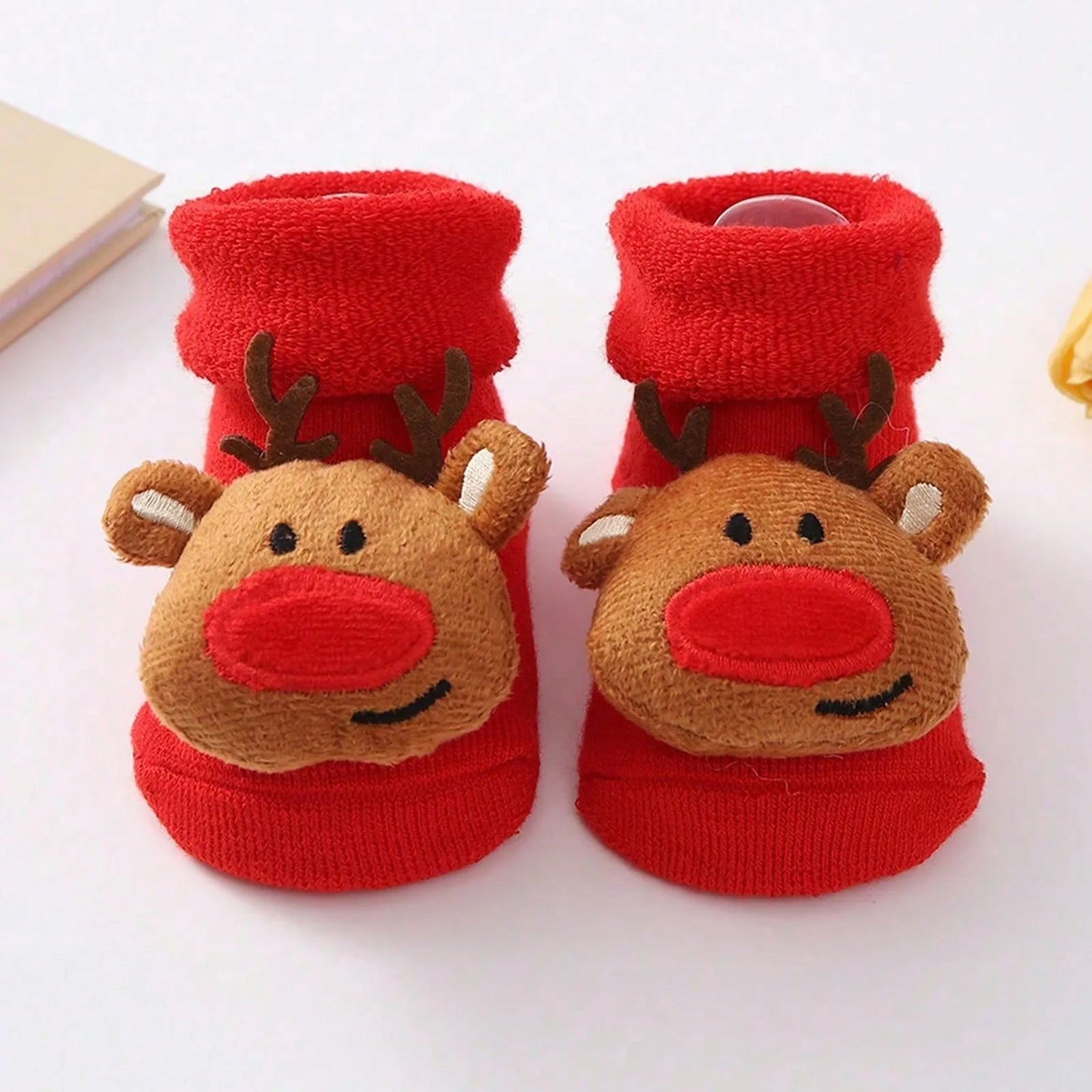 Cute Santa Claus Doll Knitted Baby Socks Newborn Toddler Soft Snowman Deer Warm Floor Socks Girls Infant Boys Mid Socks New