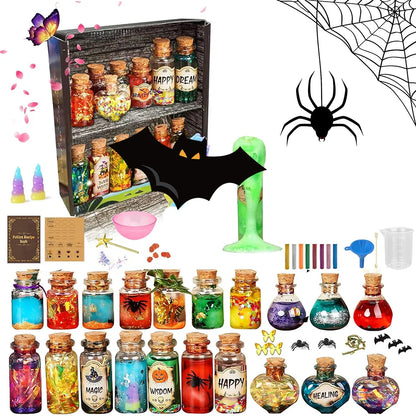 DIY Magic Potion Bottle Craft Kit, Halloween Witch Costume Accessory, Party Decor & Family Activity Set