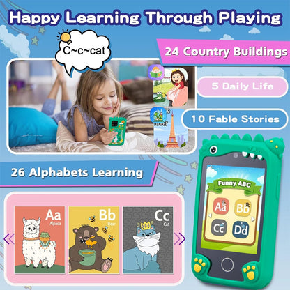 AMORUS Children Smart Phone Toy 2.8 inch Touchscreen Digital Camera Toys for Boys Girl Toys Music Player Christmas Birthday Gift