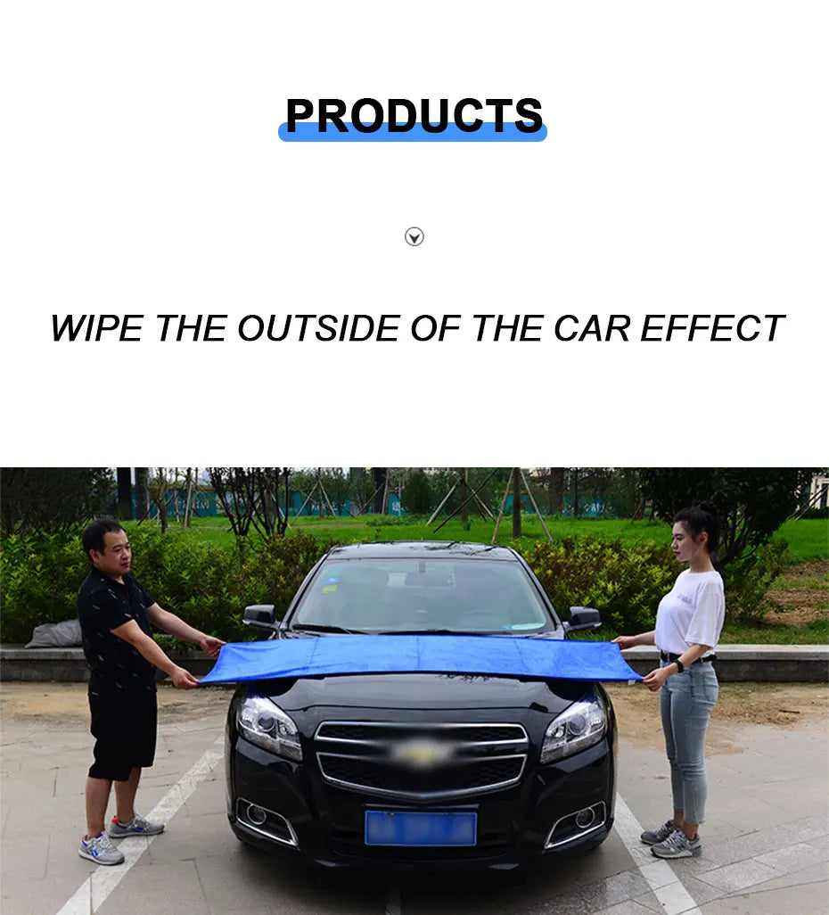 SEAMETAL Large Size Microfiber Towels Car Washing Towel 160x60cm Car Whole Body Cleaning Dry/Wet Dual Use Super Absorbent Rags