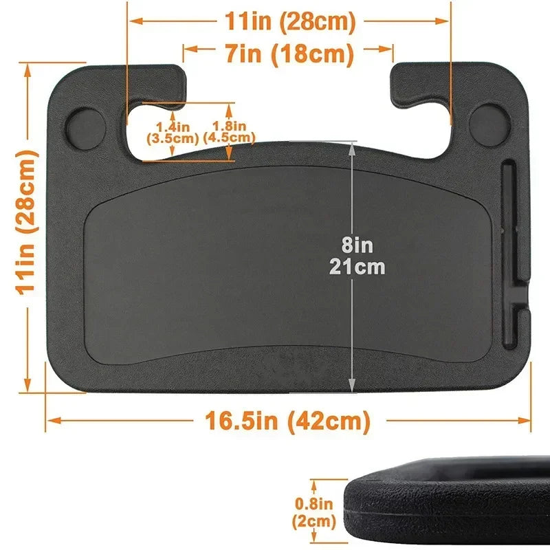 Car Steering Wheel Table Portable Dining Table Steering Wheel Mount Automobile Laptop Computer Stand Car Interior Accessories