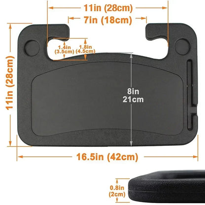Car Steering Wheel Table Portable Dining Table Steering Wheel Mount Automobile Laptop Computer Stand Car Interior Accessories