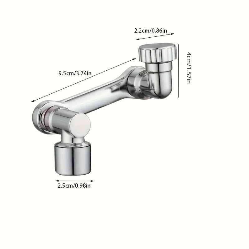 360° Rotating Faucet Extender - Multi-Functional, Foldable & Portable Spray Head for Bathroom & Kitchen Sinks
