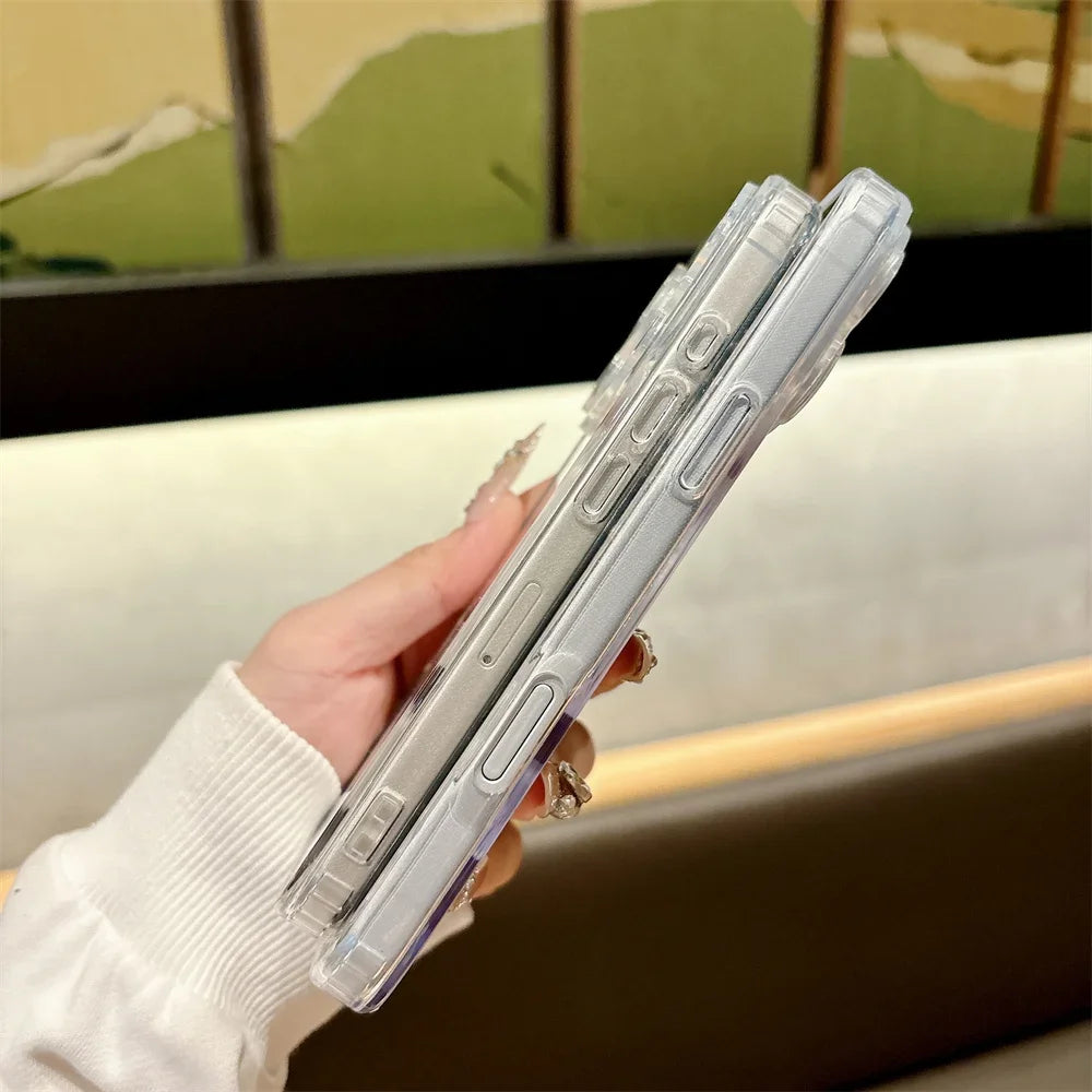 Luxury for Magsafe Magnetic Phone Case for iPhone 17 Pro Max 17 Air 16 Pro 15 14 13 12 11 Transparent Shockproof Protect Cover