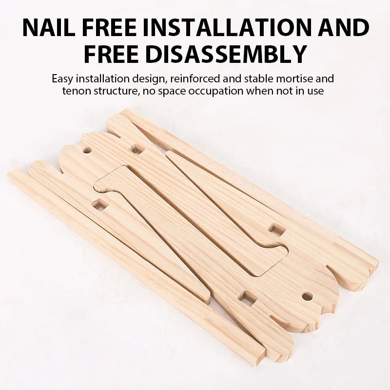 Solid Wood Laptop Stand Removable Vertical Bracket Cooling Base For Macbook Air Pro Accessories Convenient