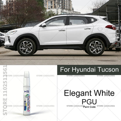 Car Paint Repair Pen Touch Up Scratch Remover DIY Auto Accessories For 2004-2025 Hyundai Tucson White Brown Black E9 BN Blue BU