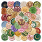 10/30/60pcs Retro Transparency Wax Seal Stamp Stickers Funny Diary Laptop Phone Case Journal Decoration Graffiti Sticker Decal