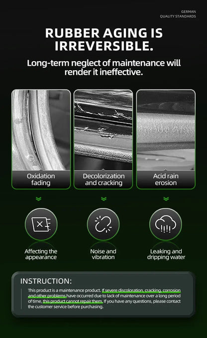 75ml Car Rubber Conditioner Rubber Strip Maintenance Agent Softening Agent Eliminates Noise Rubber Cleaner For Car SUV Vehicle