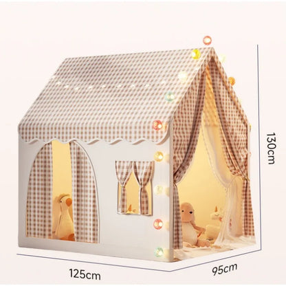 Large Castle Play Tent Foldable Play House Portable Small Playhouse Ideal Home Game Tent for Playroom Backyard Fun Activities