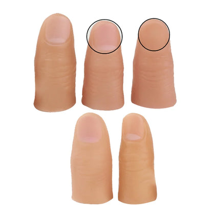 5pcs Finger Magic Tricks Fake Soft Thumb Tip Close Up Stage Show Prop Prank Toy Fake Finger Silicone Finger Prosthetic