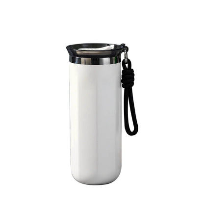 Vacuum Insulated Coffee Travle Mug Stainless Steel Thermo Bottle Cup Thermal Tumbler With Carrying Ring Flask for Hot Cold Drink
