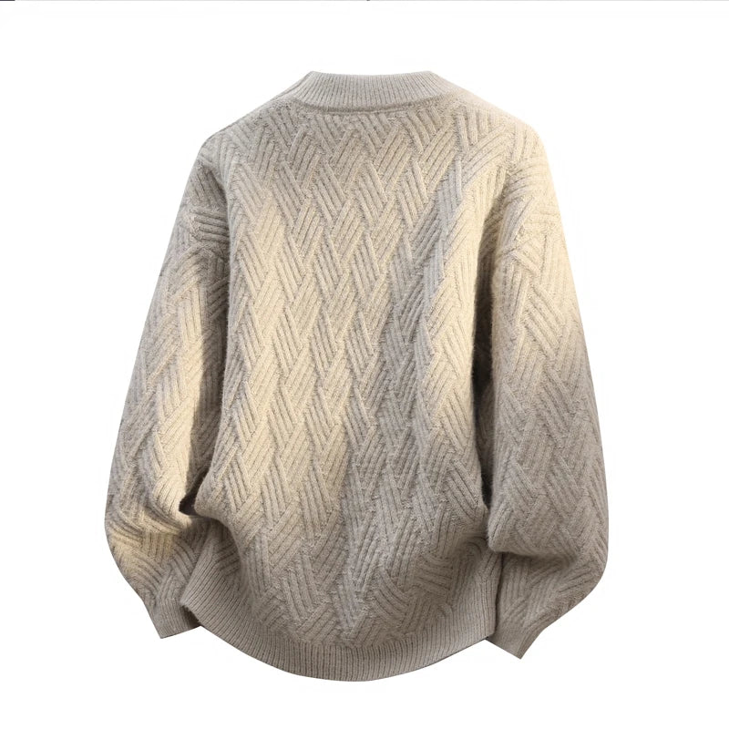 Warm Knitted Pullover 2025 New Winter Men's O-neck Casual Sweater High-quality Men's Pullover Clothing Size 4XL
