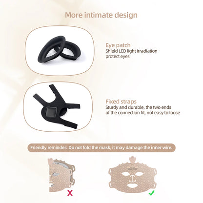 7 Colors Silicone LED Mask Face Photon Skin Rejuvenation Flexible Soft Facial Beauty Mask Skin Care Repair Skin Brightening
