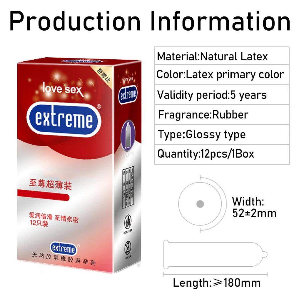 10/12PCS Men's Condoms Sex Toys Lubricante Penis Sleeve Sex Products Vaginal Stimulation Ultra Thin Spike Condoms Adult Supplies