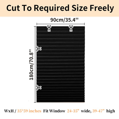1Pc Shades Self-adhesive Half/Full Windows Nonwoven Folding Curtain Bathroom Balcony Living Room Balcony Curtains Pleated Blinds