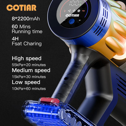 COTIAR V22 650W 55000PA Suction Power Cordless Vacuum Cleaner Handheld Home Appliance Portable Vacuum Cleaner Removable Battery