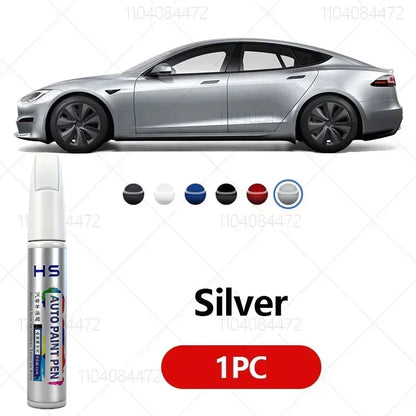 For Tesla Model 3 Y X S Scratch Removal and Wheel Hub Touch Up Pen Paint Clear Coat To Enhance Gloss Pearl White Deepsea Blue