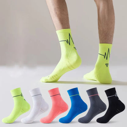 1/3/10 Pairs Professional Running Socks Men's Women Marathon Whiteline Cycling Socks Men Lady Sport Running Sports Socks