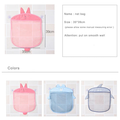 Baby Bath Toys Organizer Quick Dry Toddlers Mesh Net Bag for Bathroom Toy Storage Cartoon Shape Sand Beach Toys Storage Holder