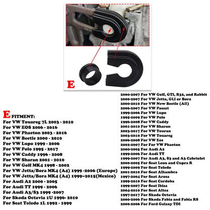 Upgrade Gearbox Repair Kit For Audi Seat Skoda VW MT Shifter Reverse Lever Change Selector Linkage Bushes Drivetrain Spare Parts