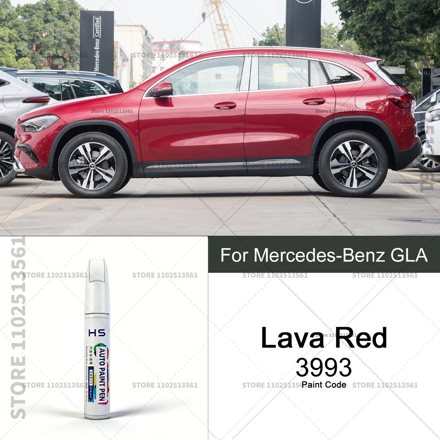 Car Paint Repair Pen Touch Up Scratch Remover DIY Auto Accessories For Mercedes-Benz GLA Jewel Blue Polar White Rose Gold Red