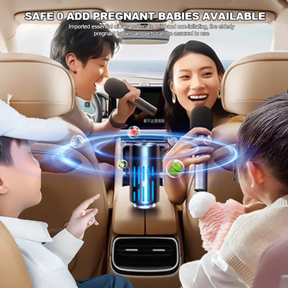 New Car Air Vent Aroma Humidifier Air Diffuser With Atmosphere Light Electric Air Freshener Car Fragrance For Removing Odors