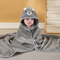 1 Cute Cartoon Animal-Shaped Multifunctional Large Towel for Infants and Toddlers, Made of Soft Coral Fleece Fabric, Polyester Material, Quick-Drying and Water-Absorbent Design, Can Be Used as a Bath Towel, Blanket, or Bathro