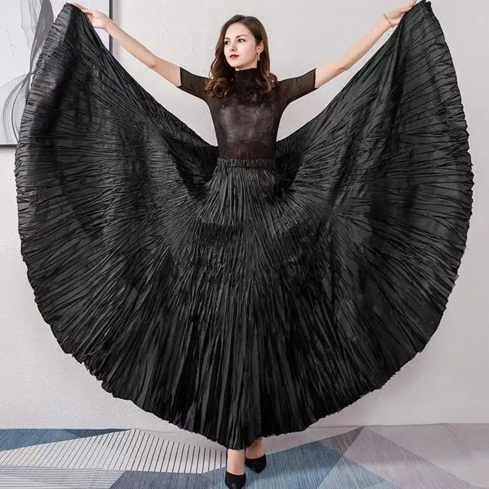 11 Colors Irregular Pleated A-line Skirt For Women High Waist Solid Color Loose Fashion Skirts Casual 2025 Spring New