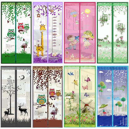 Mesh Door Curtain Magnetic Curtains Hands-free Anti Mosquito Insect Fly Bug Curtain Net Automatic Closing Window Screen Kitchen