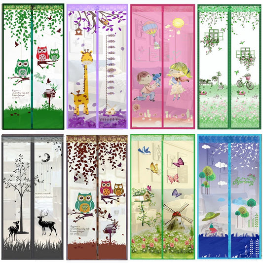 Mesh Door Curtain Magnetic Curtains Hands-free Anti Mosquito Insect Fly Bug Curtain Net Automatic Closing Window Screen Kitchen