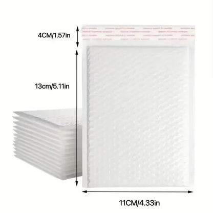 10/50pcs Composite Pearlescent Film Bubble Bag White Garment Packaging Express Bag Thickened Envelope Foam Waterproof Bubble Bag
