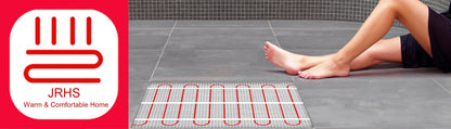 230V 150w/m2 Electric Underfloor Heating Mat Kit Pad System Parts For Bathroom Ceramic Stone Tile Wooden Floor Heated Warming