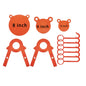 10mm thickness orange panda-shaped AR500 steel shooting practice target plate, suitable for live ammunition, strong and durable.