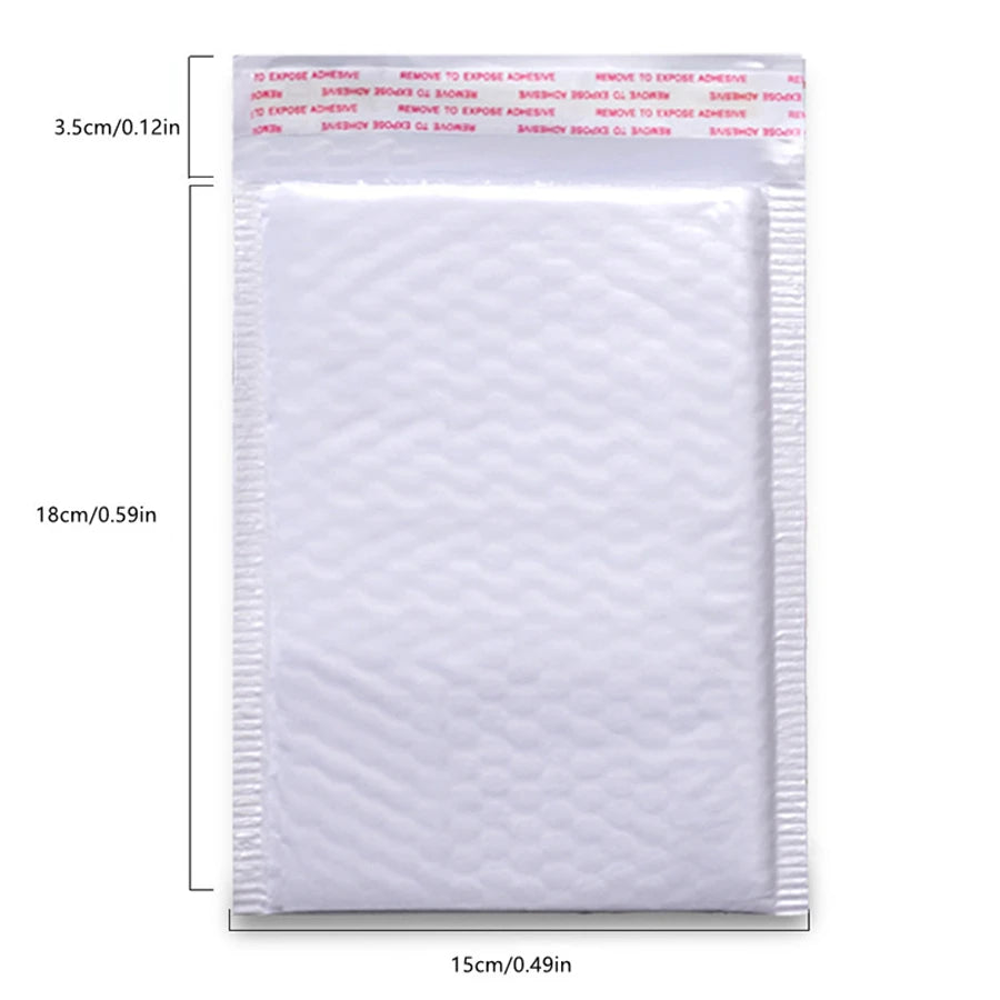 50pcs Pearlescent Film Waterproof Bubble Bag Packaging Express Bag White Foam Self Seal Pack Bag ShippingbagThickened Envelope