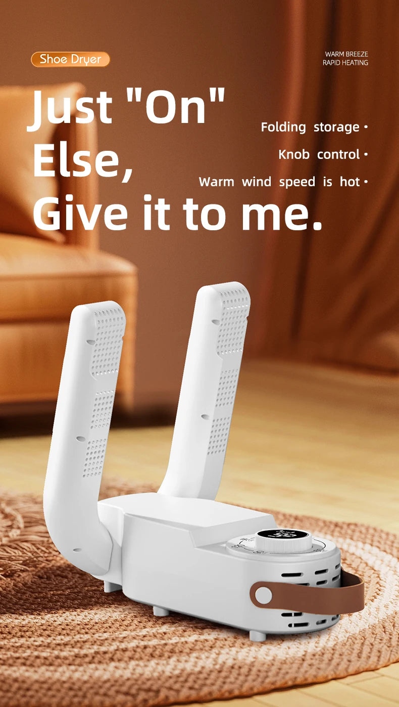 HOMEFISH Intelligent Shoe Dryer Quick Drying Deodorizing Sterilizing Adjustable Timer Household Shoe Warmer And Heater