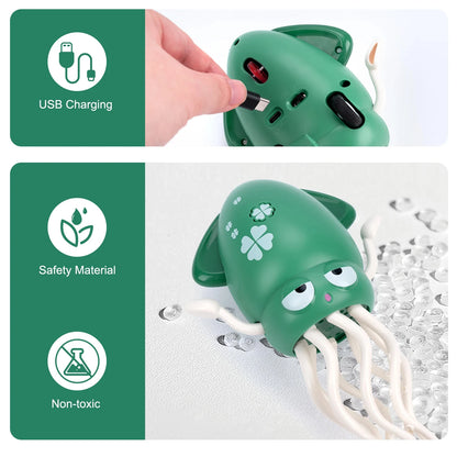 Dancing Squid Toy Pet Automatic Obstacle Avoidance Crawling Walking Electric Music Octopus with Light Music Toys Birthday Gifts