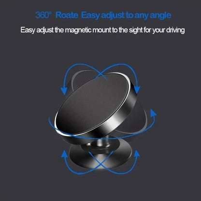 Metal Magnetic Car Phone Holder Magnet Mount Mobile Cell Phone Stand 360° Rotation Universal Cars Holder