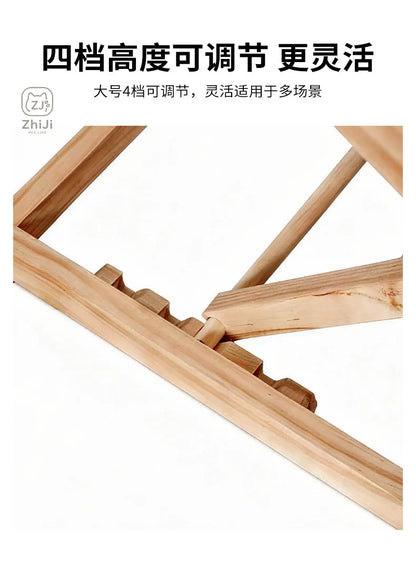 Solid Wood Dog Ramp for Bed Couch Non Slip Pet Stairs Senior Small Dogs Cat Climbing Ladder Gentle Slope Elderly Pets Indoor