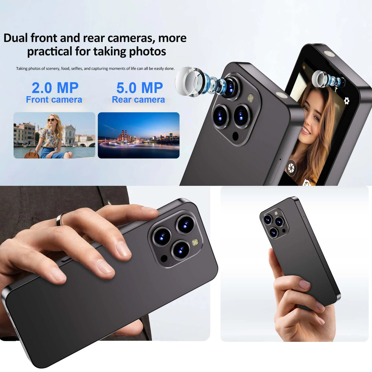 SERVO F26 PRO 3.5-inch Touch Screen Button Smartphone 4G LTE Dual SIM Android 11.0 2GB+16GB Play Store GPS Quick Dialing FM Flashlight Type-C Smart Phones