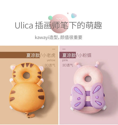 Summer Baby Head Protector Safety Pillow for Toddlers Soft PP Cotton Cartoon Backpack Cushion Infant Child Security Headgear Kid