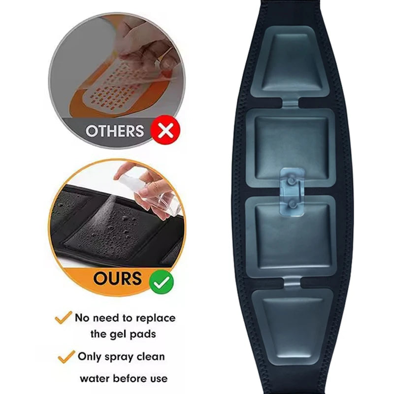 120cm Muscle Stimulator Muscle Toner Abdominal Toning Belt Abdominal Massager Smart Waist Belts USB Recharge Fitness Equipment