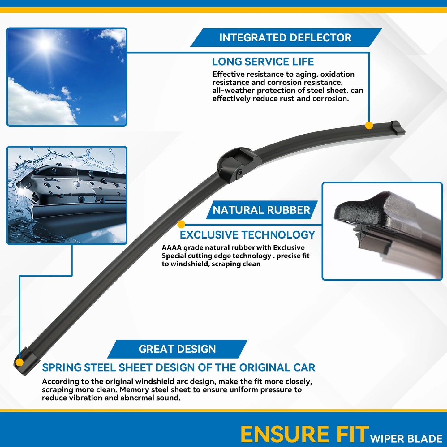Erick's Wiper LHD Front Wiper Blades For Porsche Cayenne 2007 - 2017 Windshield Windscreen Clean Window Car Rain Brushes 26"+26"