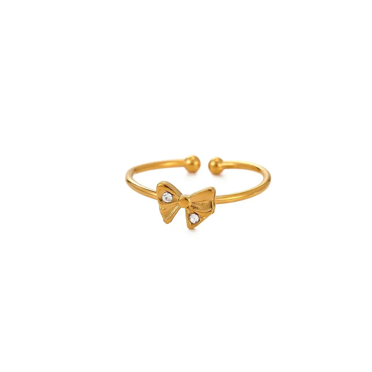 Cute Butterfly Rings For Women Gold Color Stainless Steel Geometric Opening Butterfly Ring Aesthetic Wedding Christmas Jewelry