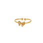 Cute Butterfly Rings For Women Gold Color Stainless Steel Geometric Opening Butterfly Ring Aesthetic Wedding Christmas Jewelry