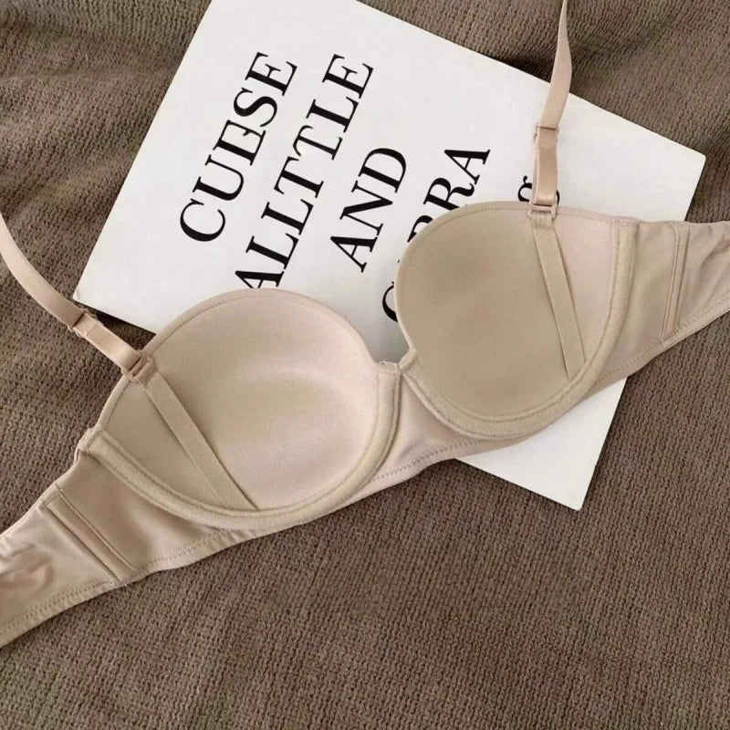 Women Seamless Bra Half-Cup Push-Up Bra Ladies Soft Underwear 2 Hook Back Comfort Non-wire Bralette Sexy Lingerie Size S-XL