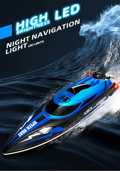 HJ808 RC Battery Boat 2.4Ghz 25km/h High-Speed Remote Control Racing Ship Water Speed Boat Children Model Toy