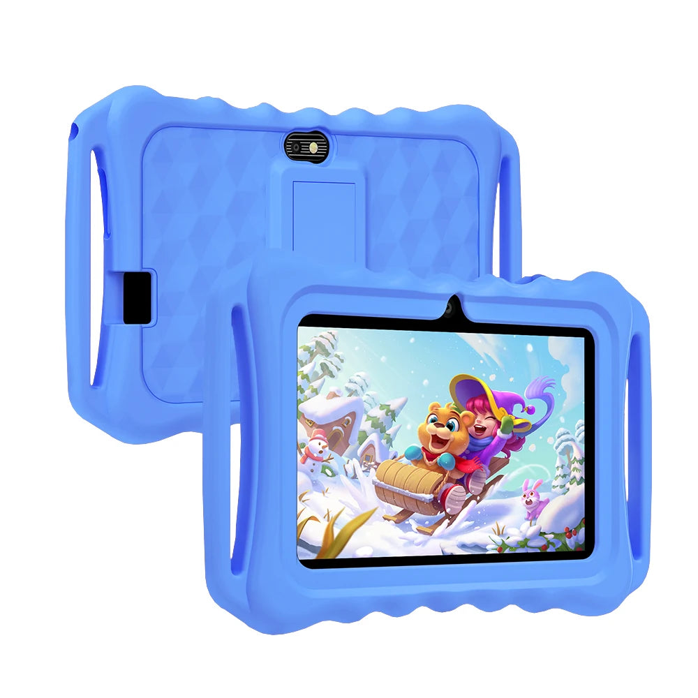 Android 13 Kids Tablet 7-inch,4-core CPU, 2.4G WiFi,2.0MP+5.0MP dual cameras 4GB RAM+64GB ROM,4000mAh Battery,