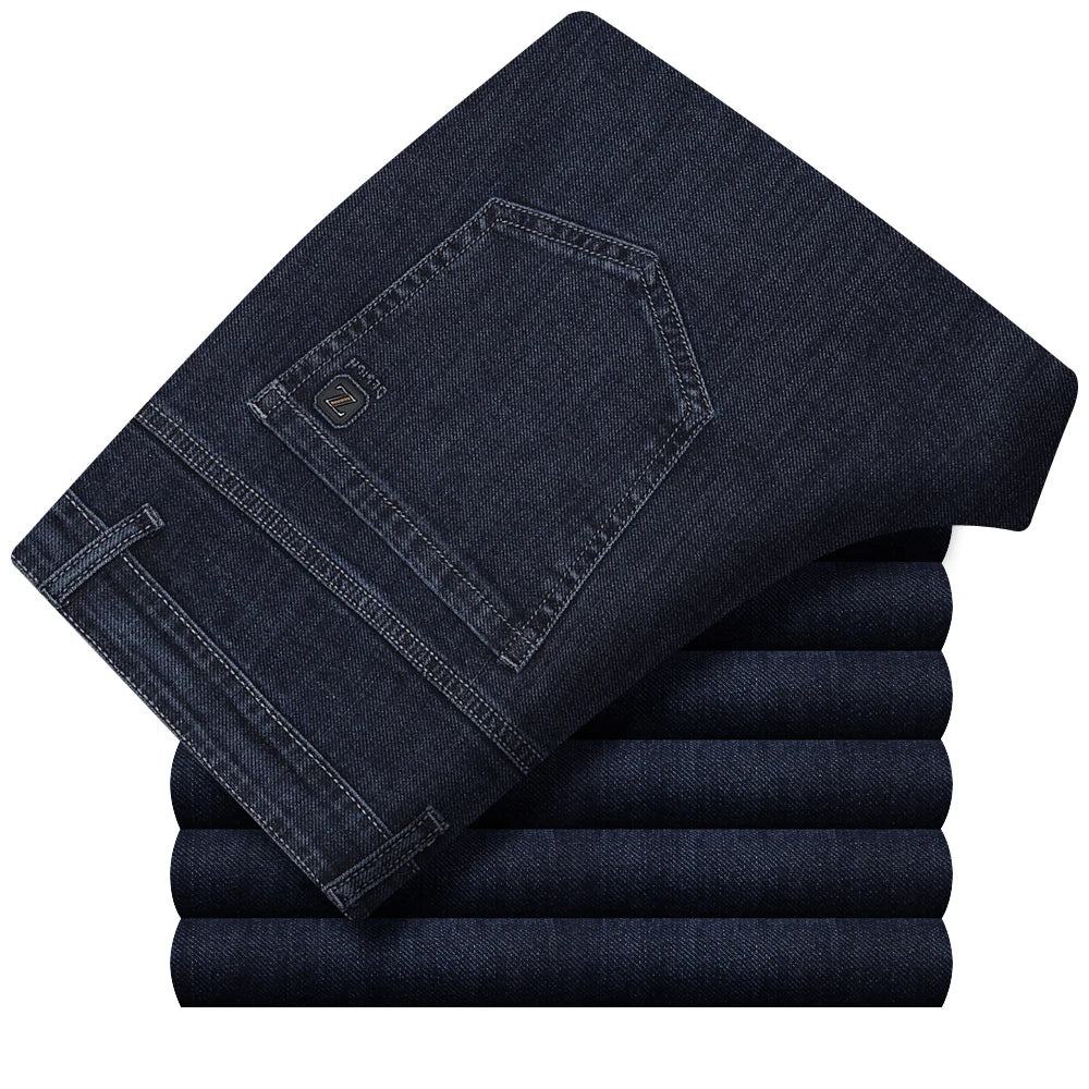 High Waist Denim Jeanse For Men Pants Plus Size 40 42 Fashion Designer Jeans Trousers For Men Street Wear Straight Loose Autumn