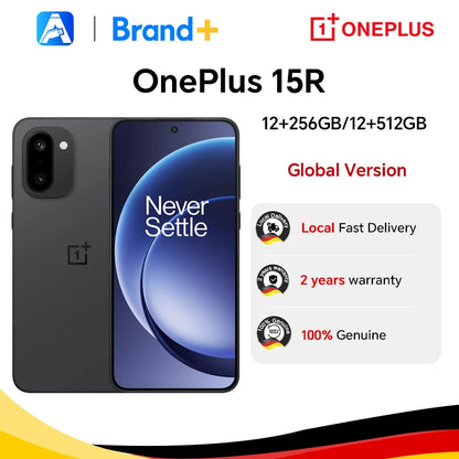 OnePlus 15R Global Version Smartphone 5G,12GB+256GB,12GB+512GB, Snapdragon 8 Gen 5,7400mAh,165Hz Display,IP69,Black