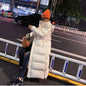Super Long Padded Cotton Jacket Women 2025 New Korean Over-The-Knee  Fashion Parkas Winter Female  Thick Black Down Cotton Coat